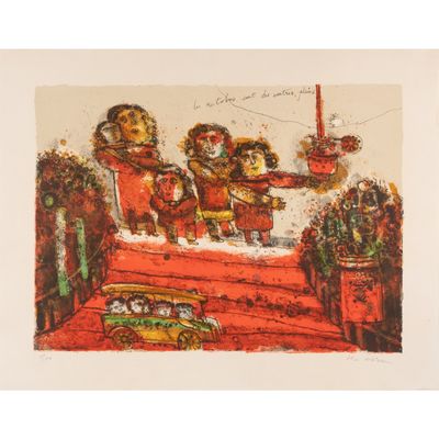 Théo TOBIASSE (1927-2012) Les autobus sont des ventres plein…