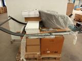 many boxes and boxes on a pallet in a warehouse