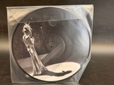 an image of a picture of a woman in a long dress on a record