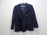 navy blue blazer jacket with gold buttons