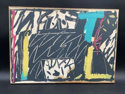 CELICE Pierre (1932-2019), composition acrylique sur toile.
