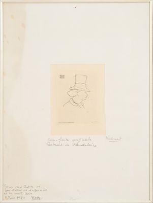 drawing of a man with a top hat and a cane