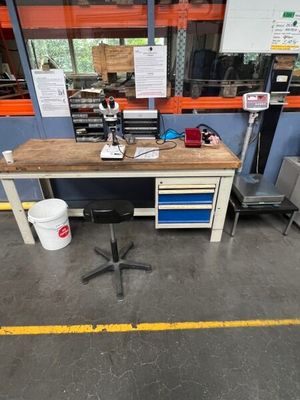 an image of a workbench in a garage