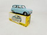 a blue toy car sitting on top of a box