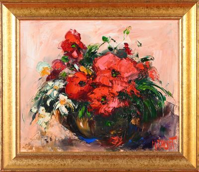Michel CALVET (né en 1956) Les Coquelicots