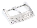 silver buckle with the word chevrolet on it on a white background