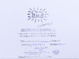 a certificate on a piece of paper with a picture of a sun