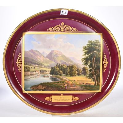 a picture of a plate with a painting on it