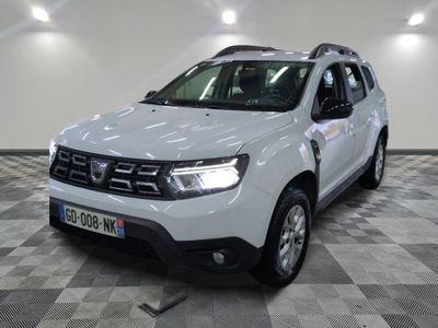 a picture of a white dacia parked on a checkered floor