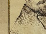 a drawing of a man in a suit and tie