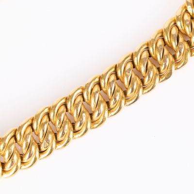 Bracelet en or maille américaine. - Photo 1