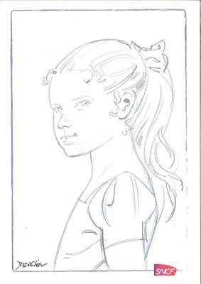 Denoel RP - "La couette" - Dessin original sur feuille de Ca…