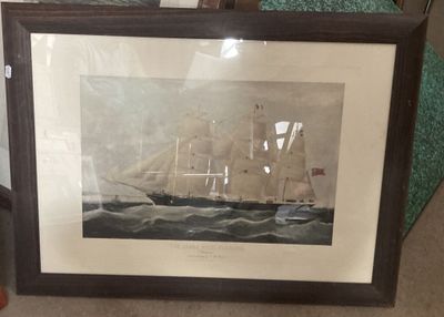 une photo d'une photo représentant un bateau, dans un cadre