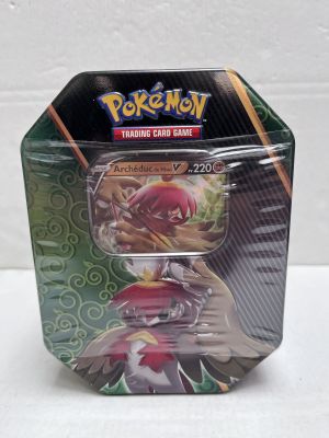 pokemon trading card box with a red and yellow pokemon figure