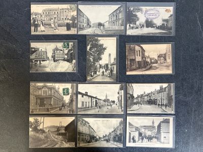 pictures of a series of old photos of a town