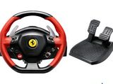 Volant Ferrari avec pédales, sur fond blanc
