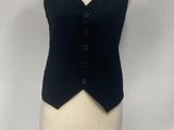 a black vest on a mannequin on a white background