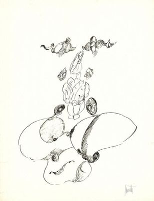 Raymond MORETTI (1931 - 2005) - Composition, Dessin original…