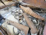 a lot of tools that are laying out on the table
