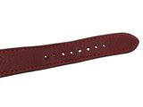 a close up of a watch strap on a white background