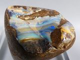 an image of a piece of rock with a blue and yellow pattern