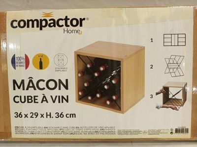 Lot de 3 Mâcon cube à vin - Dimensions : 36x29xH36cm