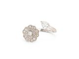 a close up of a pair of rings on a white background