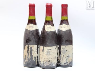 CLOS VOUGEOT CLOS VOUGEOT, Moine-Hudelot, 1990 - 3 bouteille…