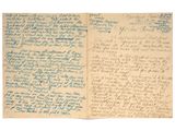 une lettre manuscrite d'un homme qui a écrit un poème à sa mère