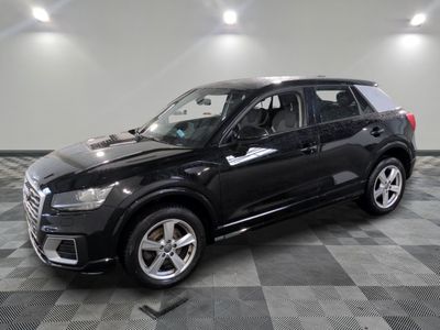 the black suv is parked on a checkered tile floor