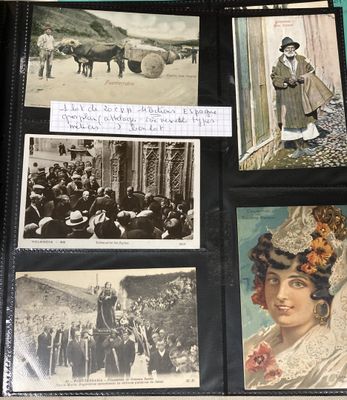 pictures of people and animals in this old photo album