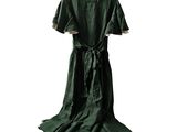 an image of a green dress hanging on a hanger