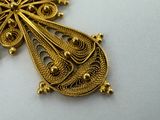 gold filigree filigree cross pendant with filigree beads