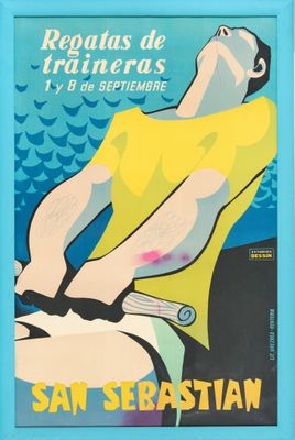 an image of a poster of a man riding a bike