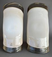 Paire d'appliques en verre de Murano dans les tons jaune-ora…
