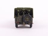 a toy army vehicle with a large gun in the back