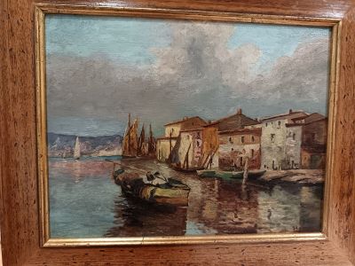 Ecole Orientaliste (début XXè) "Scène de port", huile sur to… - Photo 1