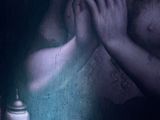 a painting of a woman holding her hands in front of a candle