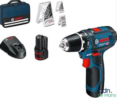 Perceuse sans fil Bosch 18 V avec 2 batteries et accessoires