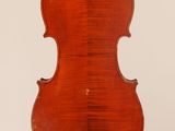 an old violin with a wooden back and a long neck