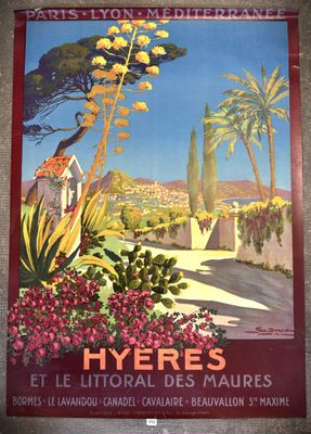 an image of a poster of a woman walking down a street