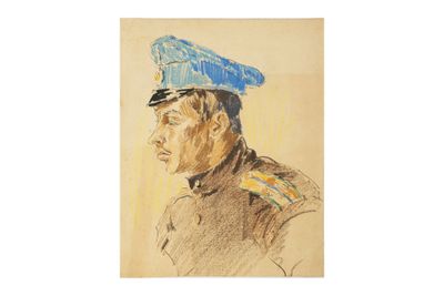 Léonide Romanovitch SOLOGUB (1884-1956) Portrait d'officer