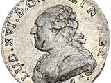 une pièce d'argent représentant une femme