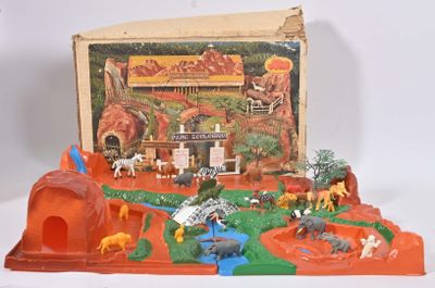 Jem, Parc zoologique en plastique moulé, avec barrières, acc…