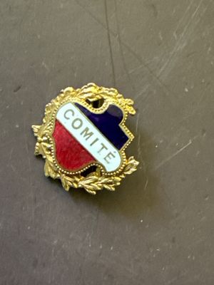Ancienne broche de comité émaillée