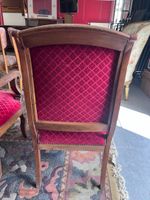 Paire de fauteuils acajou pieds avant grenouille velours rou… (photo 3)