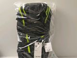 a bag of luggage that is wrapped up and ready to be packed