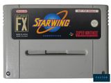 a close up of a nintendo game cartridge with a starwing logo on it