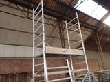 a picture of a metal ladder in a building