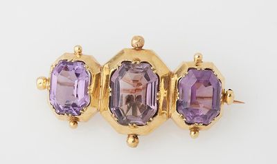 an amethorate, amethorate and gold ring